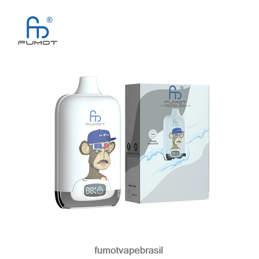 Fumot Vape | gelo de banana R2X2R6112 12.000 cápsulas de vapor descartáveis ​​- 20ml (1 peça) Fumot Digital Box