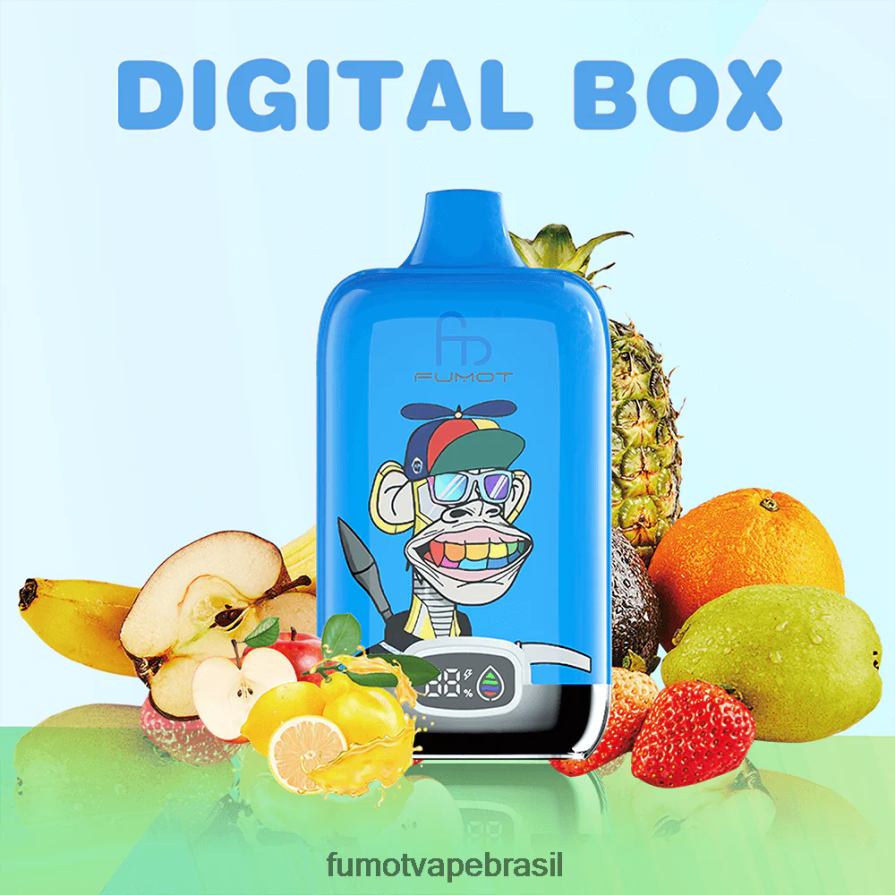 Fumot Vape | gelo de banana R2X2R6112 12.000 cápsulas de vapor descartáveis ​​- 20ml (1 peça) Fumot Digital Box