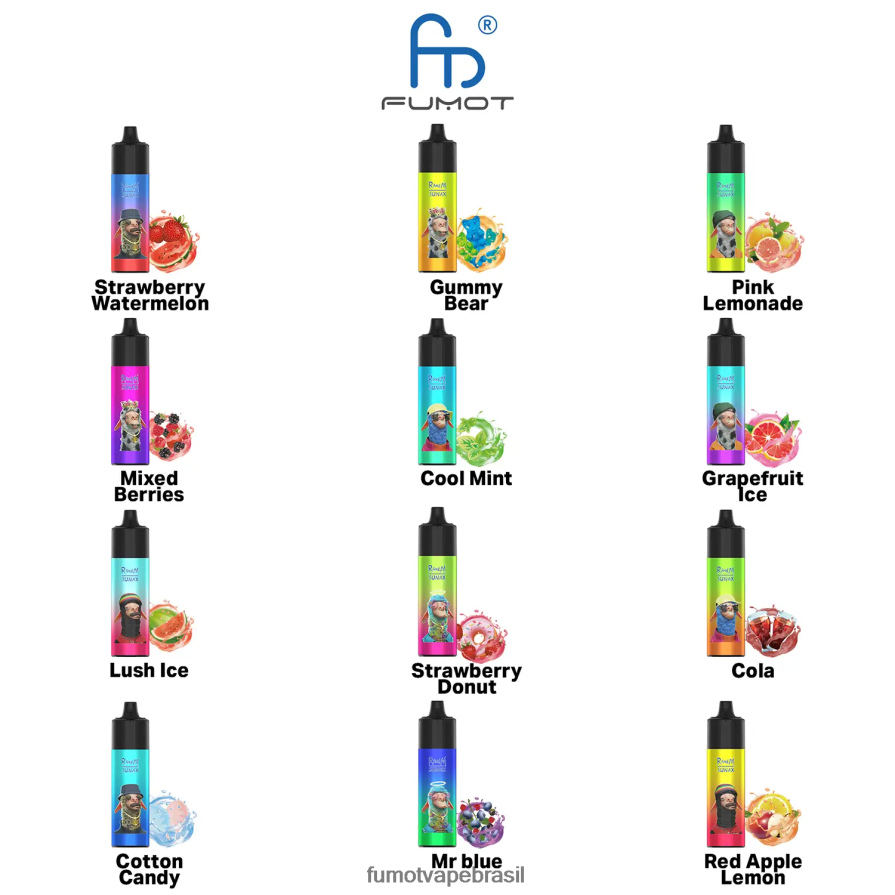 Fumot Disposable Vape | bagas misturadas R2X2R6490 7000 cartuchos de vapor substituíveis (1 peça) Fumot Sunax