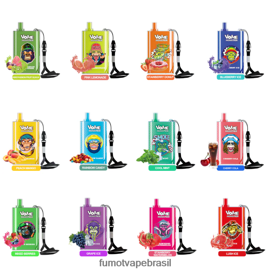 Fumot Disposable Vape | kiwi maracujá goiaba R2X2R6430 10.000 dispositivos vape pod descartáveis ​​- 20ml (1 peça) Fumot Vome Monster