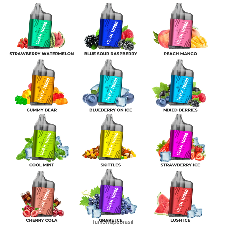 Fumot Flavors | gelo de uva R2X2R6308 10.000 cápsulas de vapor descartáveis ​​- 12ml (1 peça) Fumot Movkin Ulax