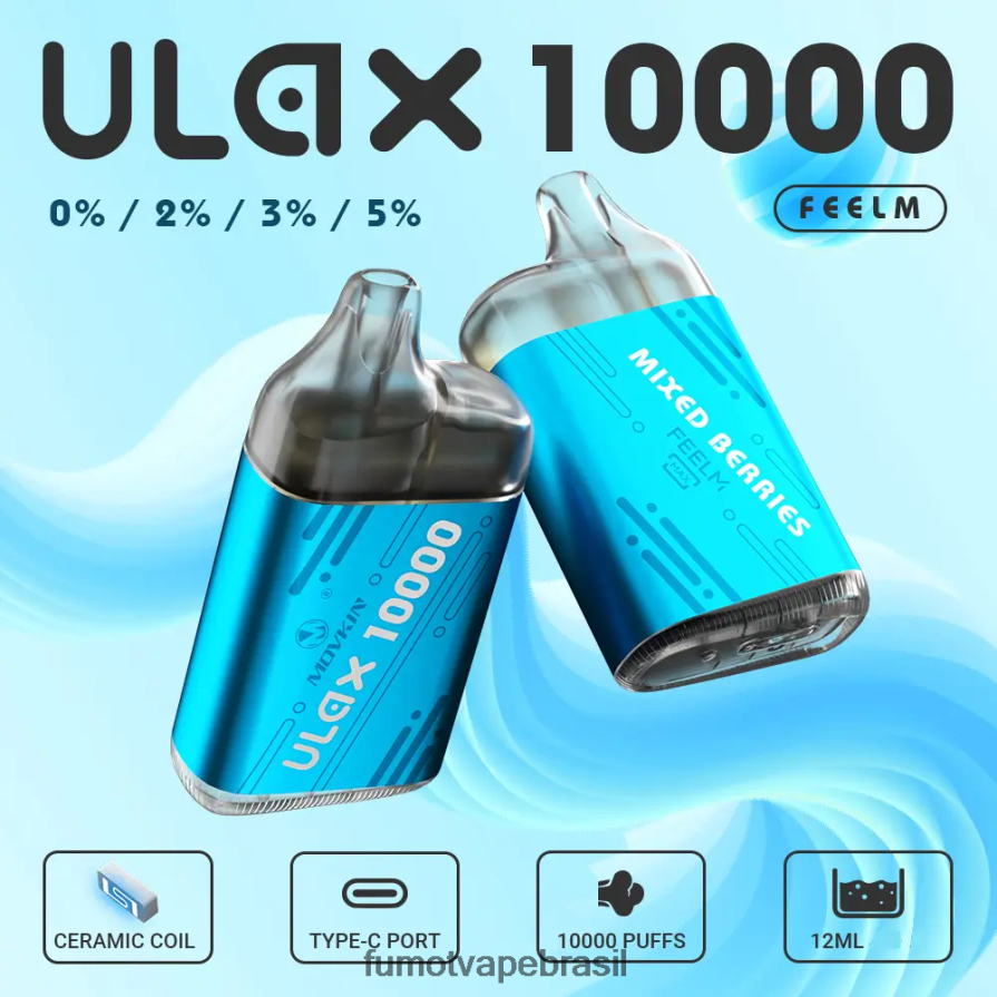 Fumot Flavors | gelo de uva R2X2R6308 10.000 cápsulas de vapor descartáveis ​​- 12ml (1 peça) Fumot Movkin Ulax
