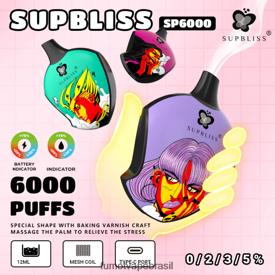 Fumot Disposable Vape | doce arco-íris R2X2R6460 cápsula vape descartável sp6000 - 12ml (1 peça) Fumot Supbliss