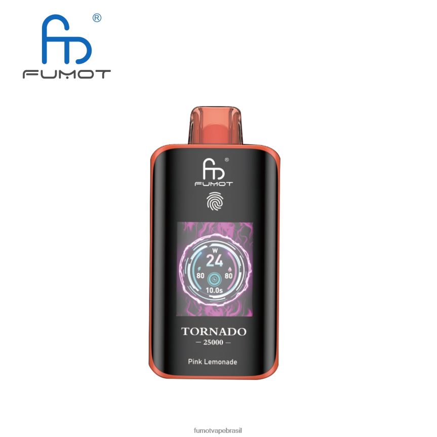 Fumot Disposable Vape | Fumot Tornado 25.000 vapores descartáveis limonada rosa J868VX10