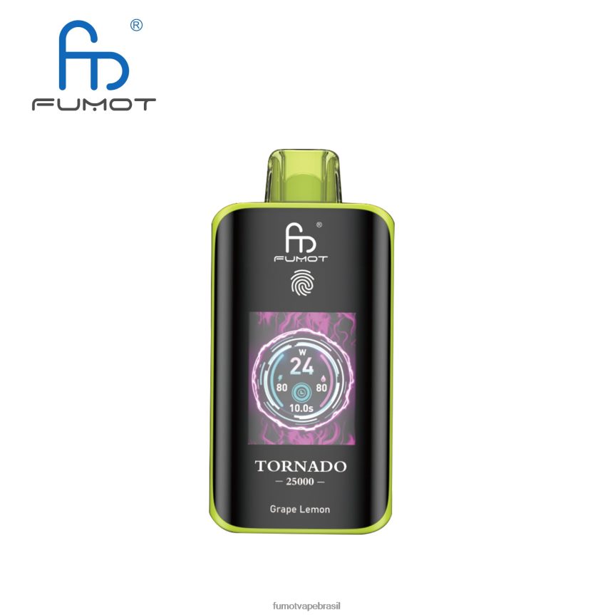 Fumot Store | Fumot Tornado 25.000 vapores descartáveis uva limão J868VX6