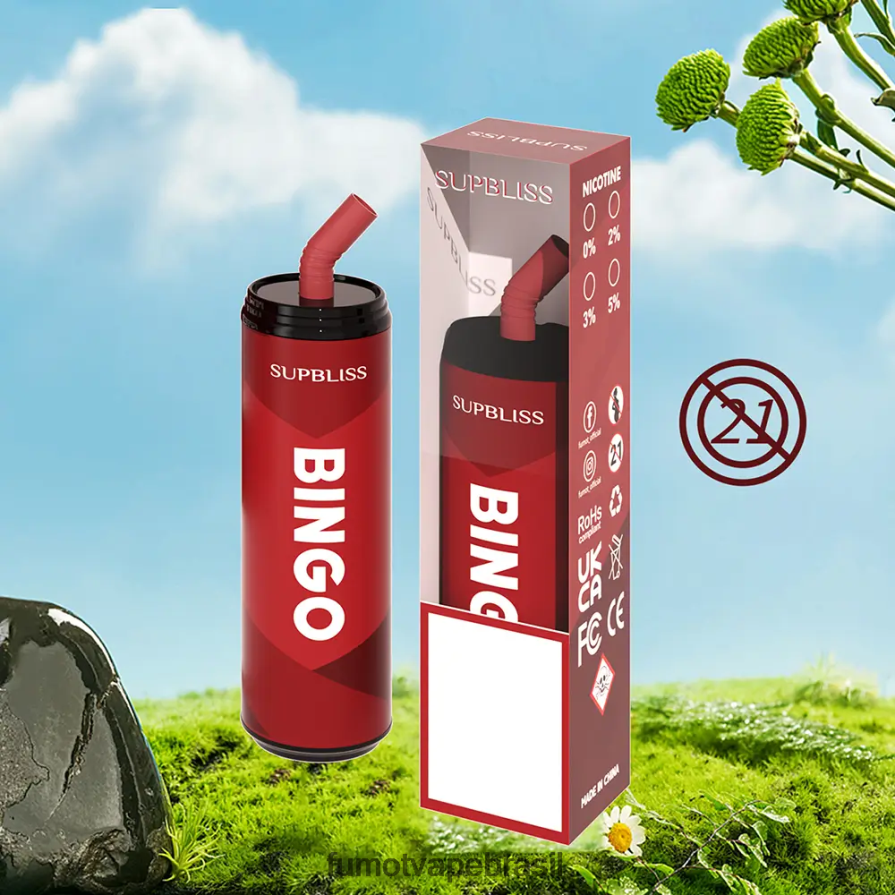 Fumot Disposable Vape | kiwi maracujá goiaba R2X2R6470 Caneta vape descartável 9000 (1 peça) - 18ml Fumot Supbliss Bingo