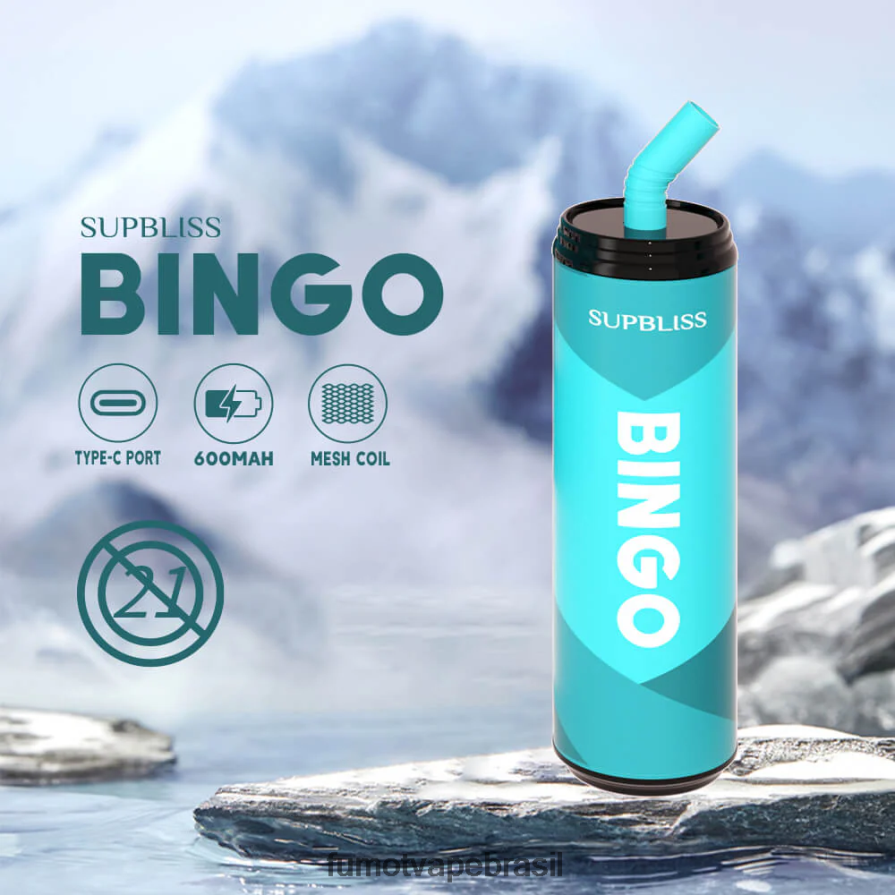 Fumot Disposable Vape | kiwi maracujá goiaba R2X2R6470 Caneta vape descartável 9000 (1 peça) - 18ml Fumot Supbliss Bingo