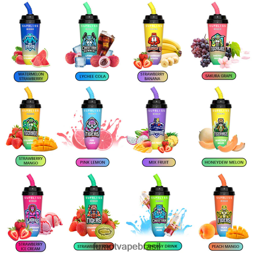Fumot Vape | melancia R2X2R6412 Dispositivo vape pod descartável de 16ml 8000 (1 peça) Fumot Supbliss Bingo