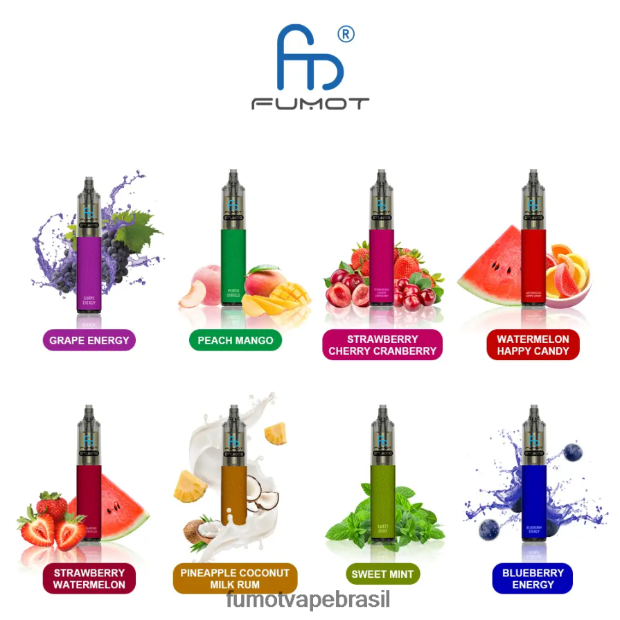 Fumot Vape Review | doce feliz de melancia R2X2R6374 caneta vape descartável 9000- 18ml (1 peça) Fumot DTL