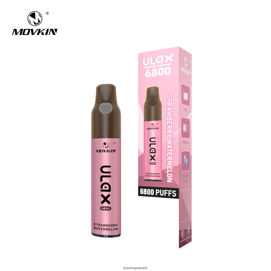 Fumot Flavors | chiclete de mirtilo R2X2R6318 Vaporizador descartável 6800, bobina de cerâmica - 8ml (1 peça) Fumot Movkin Ulax