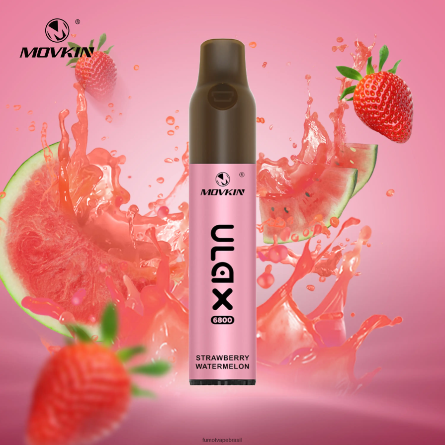 Fumot Vape Flavors | melancia morango R2X2R6329 Vaporizador descartável 6800, bobina de cerâmica - 8ml (1 peça) Fumot Movkin Ulax