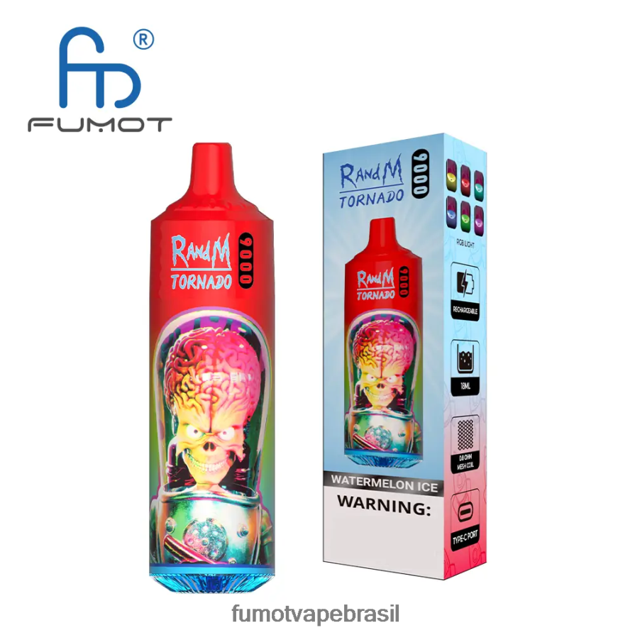 Fumot Disposable Vape | mirtilo cereja cranberry R2X2R630 Caneta vape descartável 18ml 9000 (1 peça) Fumot Tornado
