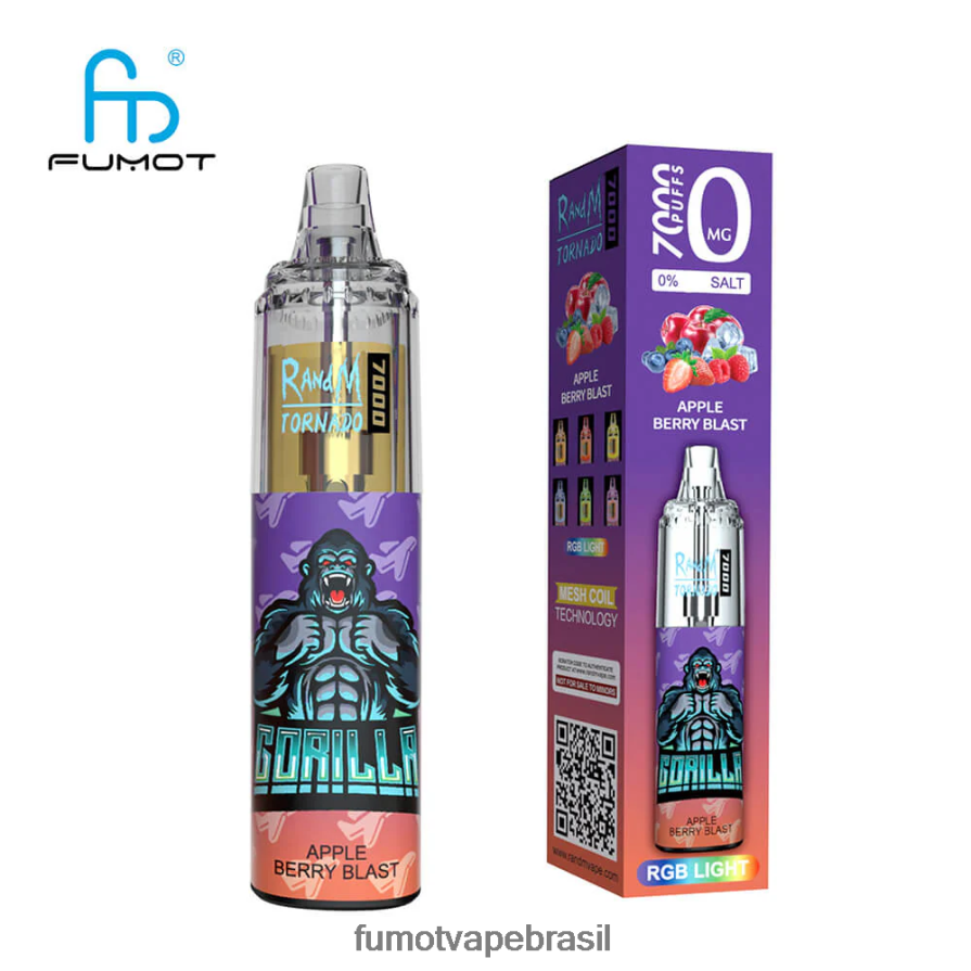 Fumot Disposable Vape | uva morango R2X2R6540 Caneta vape descartável 7000 0% - 14ml (1 peça) Fumot Tornado