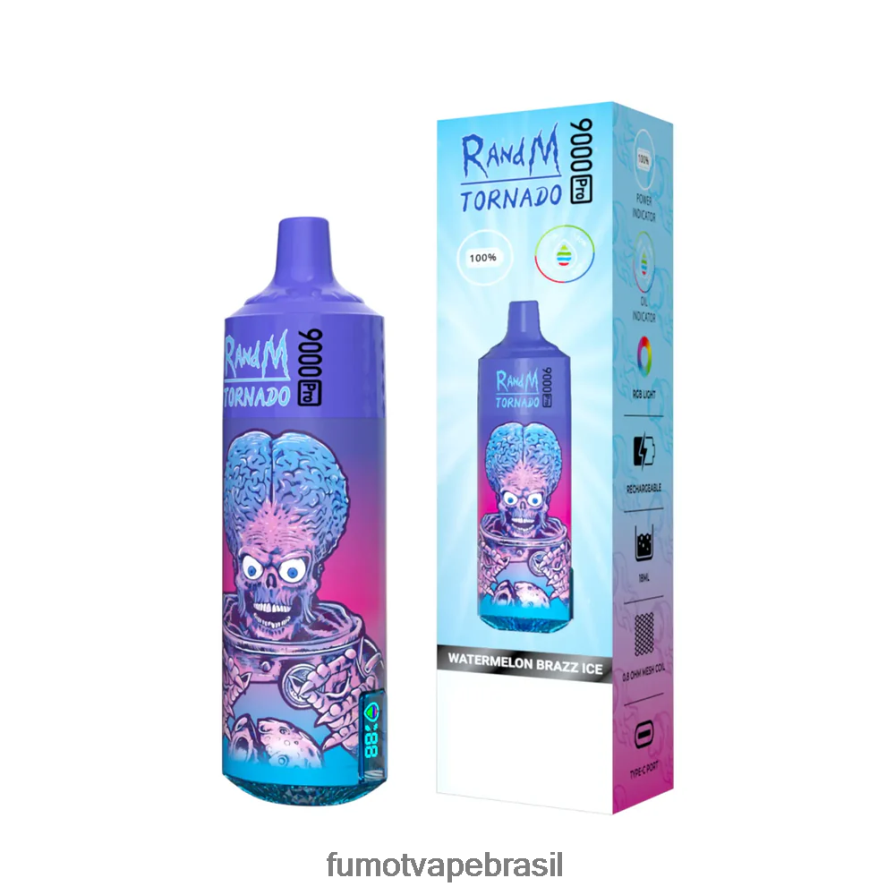 Fumot Vape Flavors | uva aloe R2X2R6199 Vaporizador descartável 9000 pro - 18ml (1 peça) Fumot Tornado