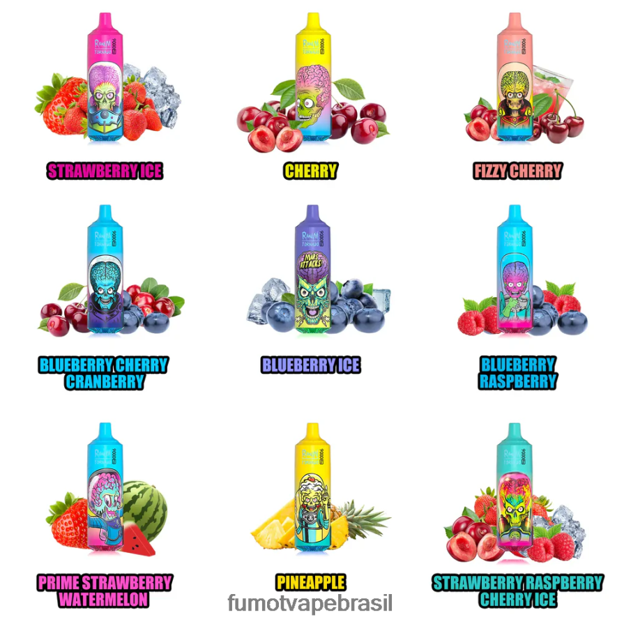 Fumot Vape Flavors | uva aloe R2X2R6199 Vaporizador descartável 9000 pro - 18ml (1 peça) Fumot Tornado