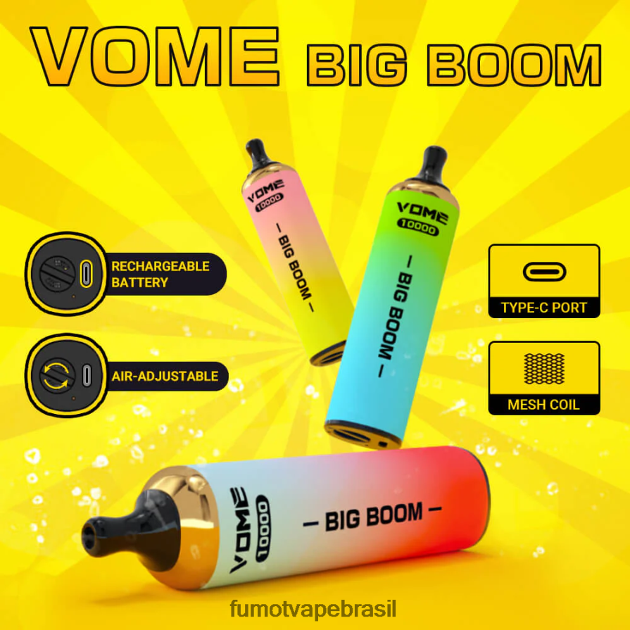Fumot Disposable Vape | gelo de morango R2X2R6440 caneta vape descartável 10000 - 20ml (1 peça) Fumot Vome Big Boom