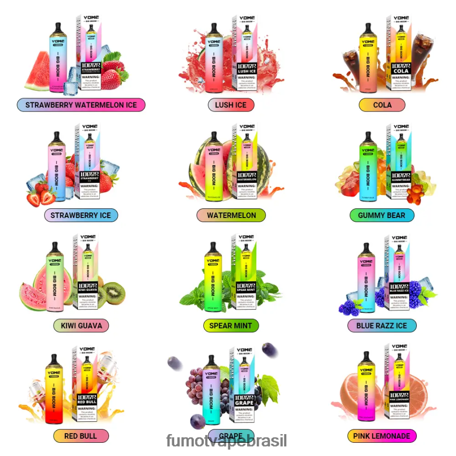 Fumot Flavors | Cola R2X2R6448 caneta vape descartável 10000 - 20ml (1 peça) Fumot Vome Big Boom